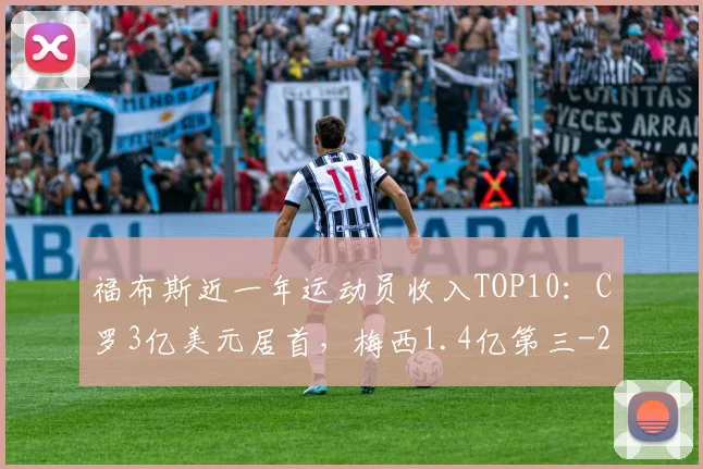福布斯近一年运动员收入TOP10:C罗3亿美元居首,梅西1.4亿第三